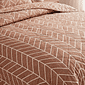 Kit: 1 Cobre-leito Bouti de Microfibra Ultrassonic Estampada + Porta-Travesseiros - Theo Bege