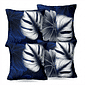 Kit: 4 Capas de Almofada Decorativas Blue Island