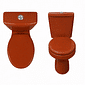 Kit Completo Vaso Sanitário Parati Com Caixa Acoplada Caramelo / Marrom Logasa