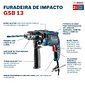 Furadeira Impacto Bosch GSB13 RE 650W 220V Com 05 Brocas