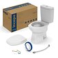 Kit Completo Vaso Sanitário Com Caixa Acoplada Thema Cinza Platina Incepa Kit Completo Vaso Sanitário Com Caixa Acoplada Thema Cinza Platina Incepa