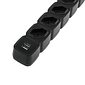 Protetor Eletronico Com 4 Tomadas e 2 Portas USB Preto