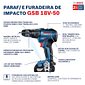 Parafusadeira a Bateria GSB18V-50 2,0AH Com 2 Baterias