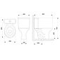Kit Completo Vaso Sanitário Parati Com Caixa Acoplada Cinza Cromo Logasa