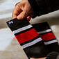 Meia Esportiva Norden Stripe Preto e Vermelho Meia Esportiva Norden Stripe Preto e Vermelho