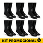 Kit Meia Performance Norden Basica Preto - 6 Pares