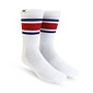 Meia Esportiva Norden Stripe Branco e Vermelho Meia Esportiva Norden Stripe Branco e Vermelho