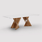 Mesa Vitta Branca 240x120 cm para Conjunto