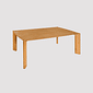 Mesa de Jantar Gênova com Tampo Laminado e Estrutura em Madeira Mesa de Jantar Gênova com Tampo Laminado e Estrutura em Madeira