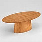 Mesa Conica Oval Alana Amadeirada tamanho unico