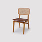 Cadeira Ferrara com Tela Natural em Madeira Maciça com Estilo Orgânico