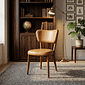 Cadeira Bari Estofada em Madeira Maciça com Design Moderno e Personalidade Cadeira Bari Estofada em Madeira Maciça com Design Moderno e Personalidade