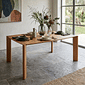 Mesa de Jantar Gênova com Tampo Laminado e Estrutura em Madeira Mesa de Jantar Gênova com Tampo Laminado e Estrutura em Madeira