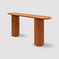 Aparador Luna em Madeira Laminada com Base Cilíndrica Design Moderno Aparador Luna em Madeira Laminada com Base Cilíndrica Design Moderno