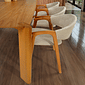 Mesa de Jantar Gênova com Tampo Laminado e Estrutura em Madeira Mesa de Jantar Gênova com Tampo Laminado e Estrutura em Madeira