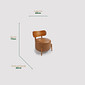 Poltrona Puff em Madeira Maciça Torino Design Moderno Poltrona Puff em Madeira Maciça Torino Design Moderno