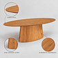 Mesa Conica Oval Alana Amadeirada Mesa Conica Oval Alana Amadeirada