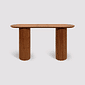 Aparador Luna em Madeira Laminada com Base Cilíndrica Design Moderno Aparador Luna em Madeira Laminada com Base Cilíndrica Design Moderno