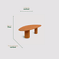 Mesa de Jantar Orgânica Nilo 4 a 10 Lugares em Madeira Laminada Design Moderno