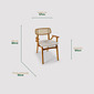 Cadeira Sorrento com Braço em Madeira Maciça e Tela Sextavada com Design Artesanal Cadeira Sorrento com Braço em Madeira Maciça e Tela Sextavada com Design Artesanal