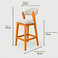 Banqueta Seul Braços Em Madeira Cor Mel e Toda Estofada Linho Off-White Banqueta Seul Braços Em Madeira Cor Mel e Toda Estofada Linho Off-White