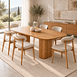 Conjunto De Jantar Mesa 240x120cm Valencia Com 6 Cadeiras Porto Conjunto De Jantar Mesa 240x120cm Valencia Com 6 Cadeiras Porto