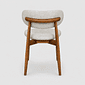 Cadeira Porto Estofada Linho Off-White em Madeira Maciça cor Imbuia com Design Minimalista Cadeira Porto Estofada Linho Off-White em Madeira Maciça cor Imbuia com Design Minimalista