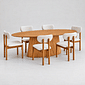Conjunto De Jantar Mesa Oval Alana 240x120cm Com 6 Cadeiras Veneza Conjunto De Jantar Mesa Oval Alana 240x120cm Com 6 Cadeiras Veneza