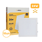 Combo 10 Painéis Plafon LED Embutir 24W Solara Combo 10 Painéis Plafon LED Embutir 24W Solara