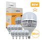Combo 10 Lâmpadas LED 80W Bulbo E27 Solara