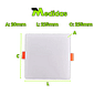 Painel Plafon LED 36W Flat Quadrado 22,5x22,5cm - Avant