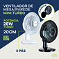 VENTILADOR MINI TURBO 20CM PRETO/PRATA - VENTIMAIS VENTILADOR MINI TURBO 20CM PRETO/PRATA - VENTIMAIS