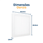 Combo 10 painéis plafon LED 30W 40x40 sobrepor branco frio para iluminação comercial
