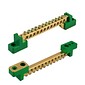 Barramento de Terra Verde 12 Vias 80A Fixação por Parafuso - HC-004 Barramento de Terra Verde 12 Vias 80A Fixação por Parafuso - HC-004