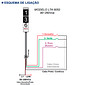 Torre Luminosa Sinalizador Led 2 Cores + Buzzer 110/220V com Braço - LTA-5052