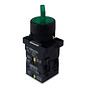 Chave Seletora Iluminada Verde 220V com 3 Posições 2NA Plástica 22mm - XB2-EK3365