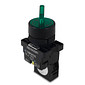 Chave Seletora Iluminada Verde 220V com 2 Posições 1NA Plástica 22mm - XB2-EK2361