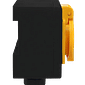 Tomada Amarela c/ Tampa e Caixa Preta 2p+t 10A e 20a Padrão Brasileiro Trilho Din