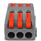 Conector de Emenda Rápida 3 Vias 3 Polos para Cabo até 4mm² Corrente máx. 32A - KV212
