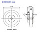 Roda Roldana de Silicone 100mm para Encoder Eixo 6mm