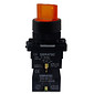 Chave Seletora Iluminada Amarelo 24V com 3 Posições 2NA Plástica 22mm - XB2-EK3565