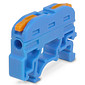 Borne Conector de Emenda Rápida Alavanca cor Azul 1 Polo 32A Cabo até 4mm Trilho DIN