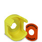 Protetor Plástico Guarda Alta Amarelo para Botão de Emergência 22mm - SA-EG2 Protetor Plástico Guarda Alta Amarelo para Botão de Emergência 22mm - SA-EG2