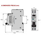 DDR Disjuntor Diferencial Residual 2 Polos 16a 30mA (Mini Disjuntor DIN + DR) - RNC2-40E-16 DDR Disjuntor Diferencial Residual 2 Polos 16a 30mA (Mini Disjuntor DIN + DR) - RNC2-40E-16