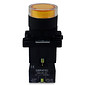 Botão de Impulso Amarelo 1NA Iluminado 220V Plástico 22mm - EW3561 Botão de Impulso Amarelo 1NA Iluminado 220V Plástico 22mm - EW3561
