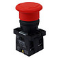 Botão de Emergência 1NF+1NA Cogumelo 22mm com Trava (Destrava Girando) Plástico - XB2-ES543