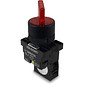 Chave Seletora Iluminada Vermelho 24V com 2 Posições 1NA Plástica 22mm - XB2-EK2461