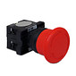 Botão de Emergência 1NF+1NA Cogumelo 22mm com Trava (Destrava Girando) Plástico - XB2-ES543