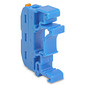 Borne Conector de Emenda Rápida Alavanca cor Azul 1 Polo 32A Cabo até 4mm Trilho DIN