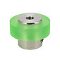 Roda Roldana de Silicone 100mm para Encoder Eixo 6mm Verde